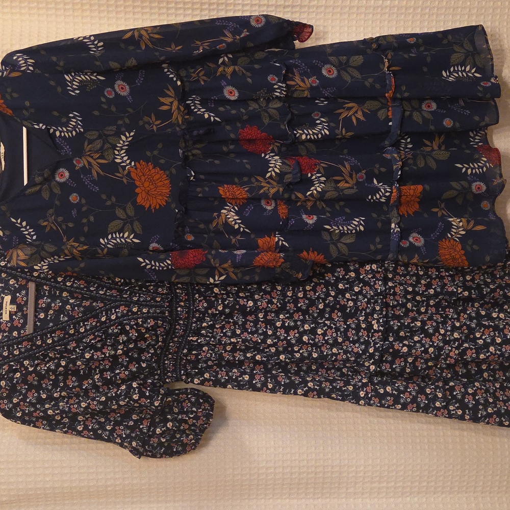 2 Floral Long Sleeve dresses